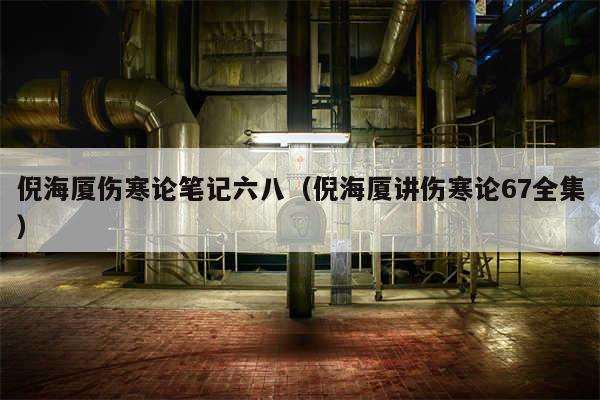 倪海厦伤寒论笔记六八（倪海厦讲伤寒论67全集）