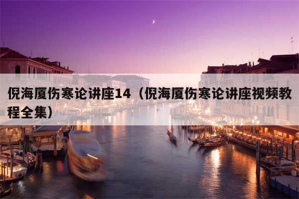 倪海厦伤寒论讲座14（倪海厦伤寒论讲座视频教程全集）