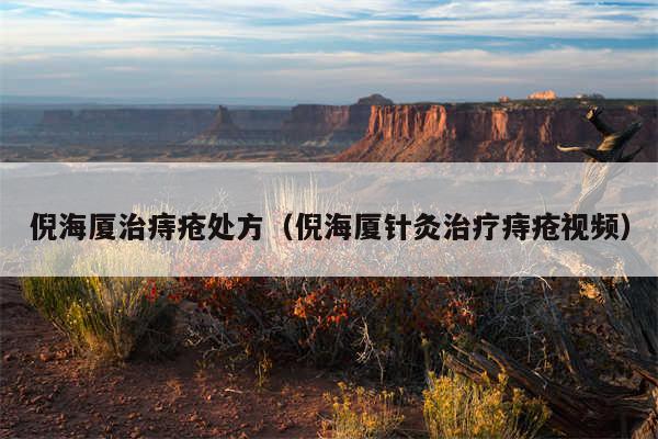 倪海厦治痔疮处方（倪海厦针灸治疗痔疮视频）