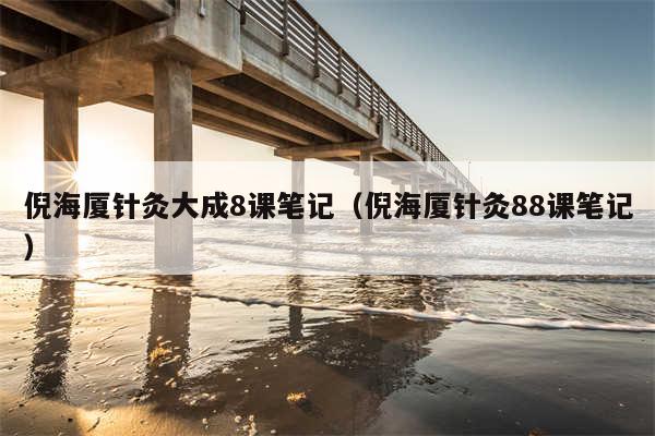 倪海厦针灸大成8课笔记（倪海厦针灸88课笔记）