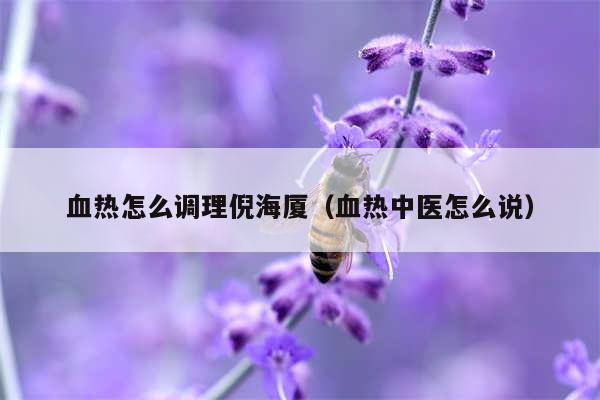 血热怎么调理倪海厦（血热中医怎么说）