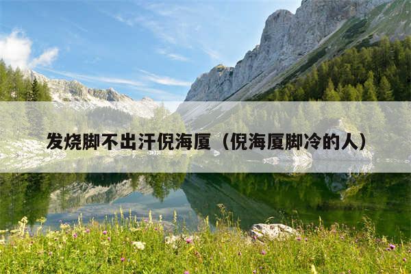 发烧脚不出汗倪海厦（倪海厦脚冷的人）