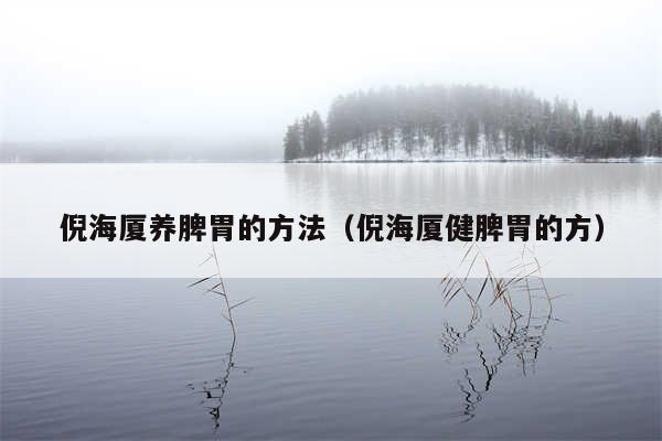 倪海厦养脾胃的方法(倪海厦健脾胃的方)
