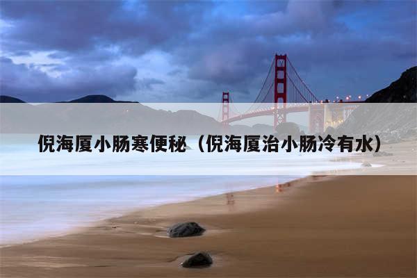 倪海厦小肠寒便秘(倪海厦治小肠冷有水)