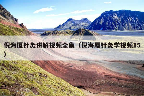 倪海厦针灸讲解视频全集(倪海厦针灸学视频15)