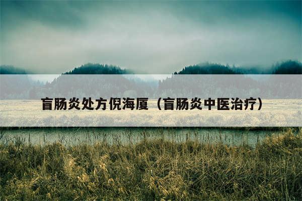 盲肠炎处方倪海厦(盲肠炎中医治疗)