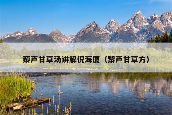 藜芦甘草汤讲解倪海厦（黎芦甘草方）