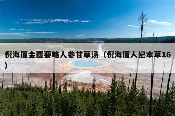 倪海厦金匮要略人参甘草汤(倪海厦人纪本草16)