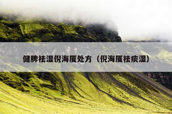 健脾祛湿倪海厦处方（倪海厦祛痰湿）