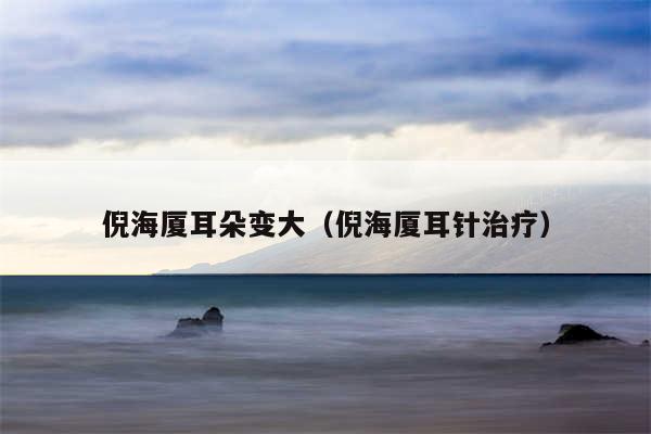 倪海厦耳朵变大(倪海厦耳针治疗)