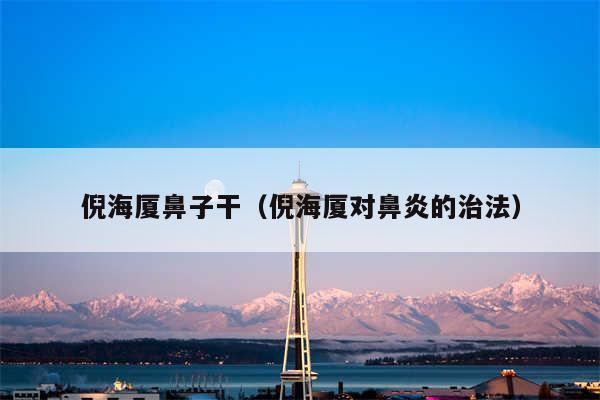 倪海厦鼻子干(倪海厦对鼻炎的治法)