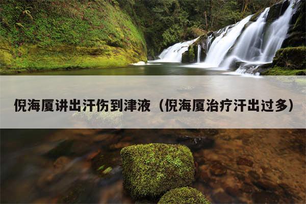 倪海厦讲出汗伤到津液（倪海厦治疗汗出过多）