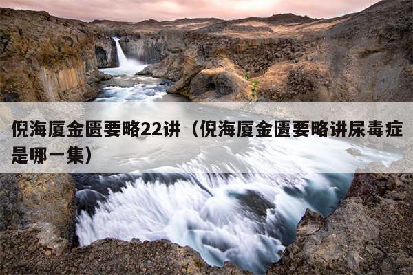 倪海厦金匮要略22讲（倪海厦金匮要略讲尿毒症是哪一集）