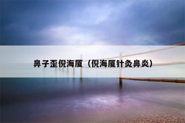 鼻子歪倪海厦（倪海厦针灸鼻炎）