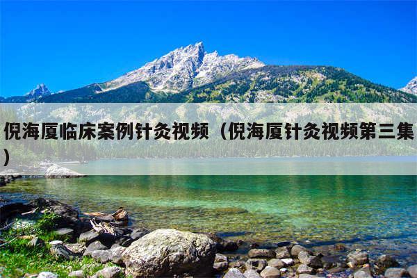 倪海厦临床案例针灸视频（倪海厦针灸视频第三集）