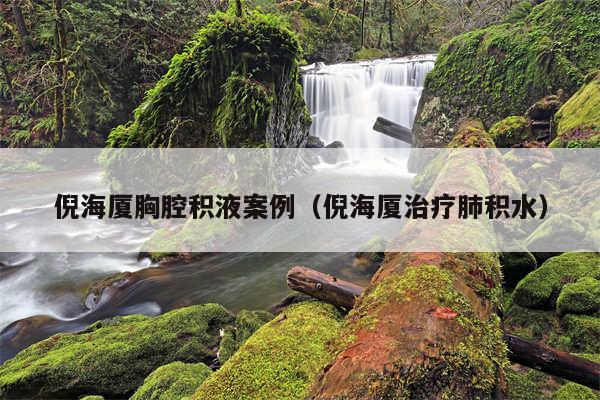 倪海厦胸腔积液案例(倪海厦治疗肺积水)