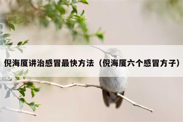 倪海厦讲治感冒最快方法（倪海厦六个感冒方子）