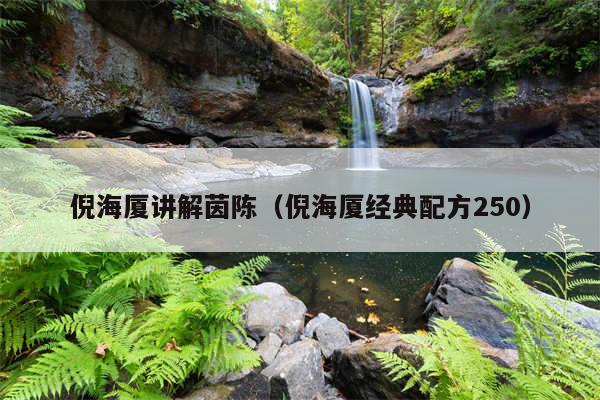 倪海厦讲解茵陈(倪海厦经典配方250)