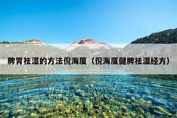 脾胃祛湿的方法倪海厦（倪海厦健脾祛湿经方）