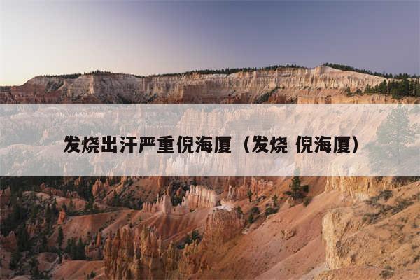 发烧出汗严重倪海厦(发烧 倪海厦)