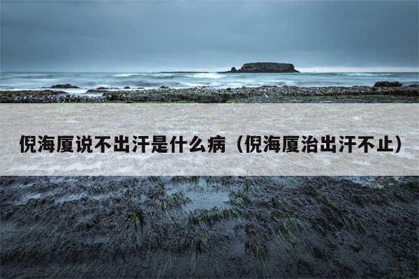 倪海厦说不出汗是什么病(倪海厦治出汗不止)