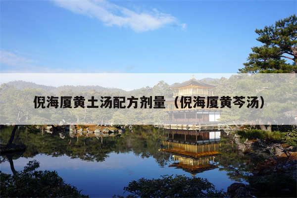 倪海厦黄土汤配方剂量（倪海厦黄芩汤）