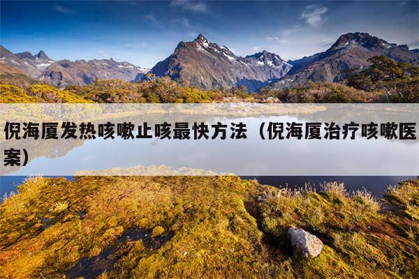 倪海厦发热咳嗽止咳最快方法（倪海厦治疗咳嗽医案）