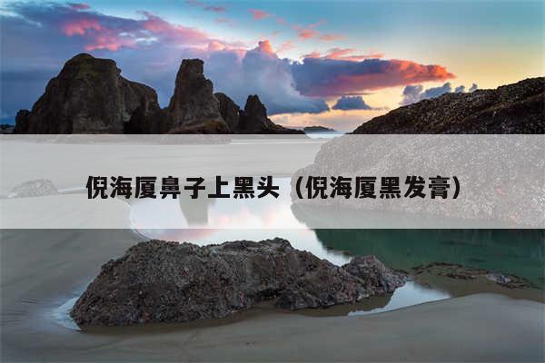 倪海厦鼻子上黑头（倪海厦黑发膏）