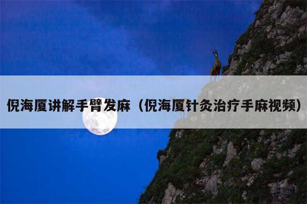 倪海厦讲解手臂发麻(倪海厦针灸治疗手麻视频)