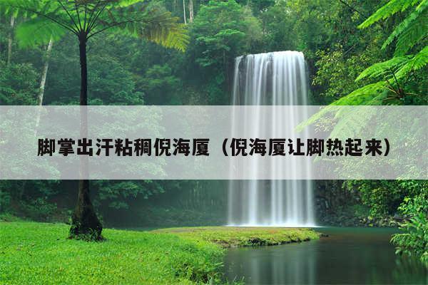 脚掌出汗粘稠倪海厦（倪海厦让脚热起来）