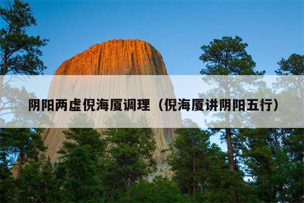 阴阳两虚倪海厦调理(倪海厦讲阴阳五行)