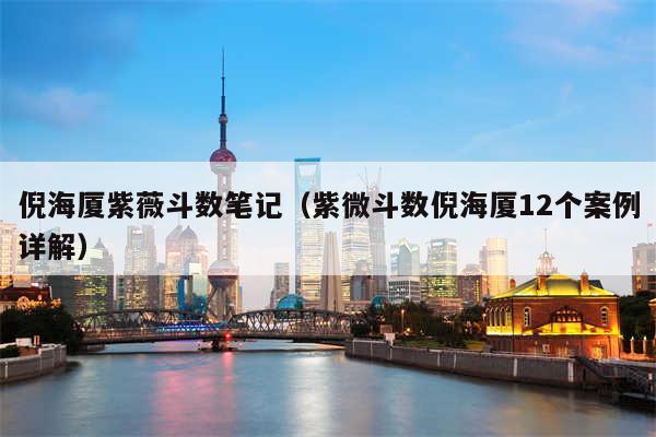 倪海厦紫薇斗数笔记（紫微斗数倪海厦12个案例详解）