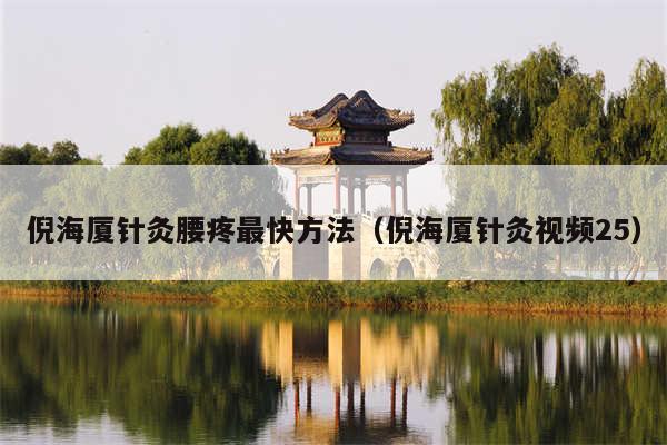 倪海厦针灸腰疼最快方法（倪海厦针灸视频25）