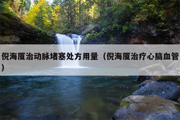 倪海厦治动脉堵塞处方用量(倪海厦治疗心脑血管)