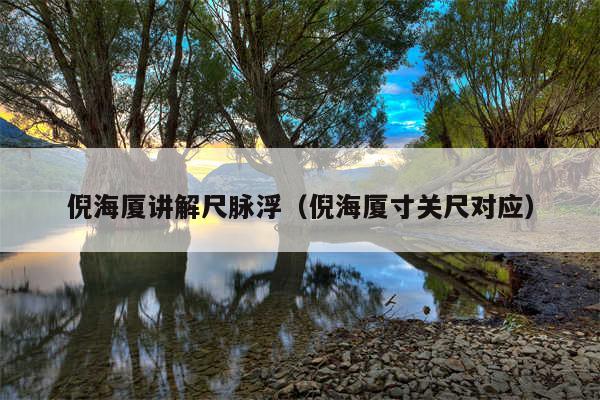 倪海厦讲解尺脉浮（倪海厦寸关尺对应）