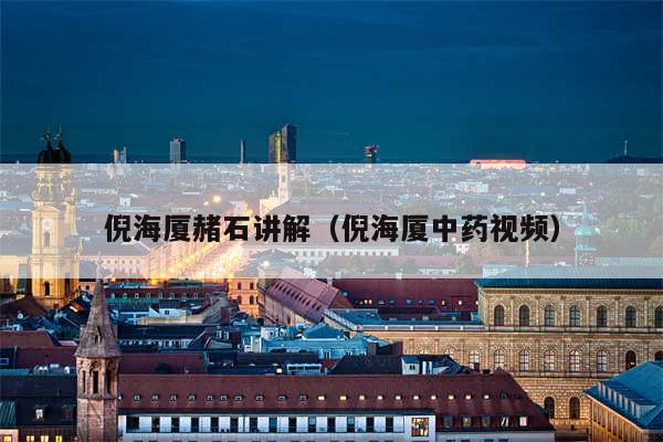 倪海厦赭石讲解（倪海厦中药视频）