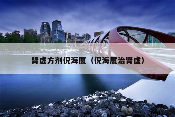 肾虚方剂倪海厦（倪海厦治肾虚）