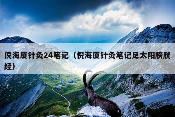 倪海厦针灸24笔记（倪海厦针灸笔记足太阳膀胱经）