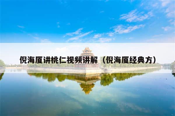 倪海厦讲桃仁视频讲解（倪海厦经典方）