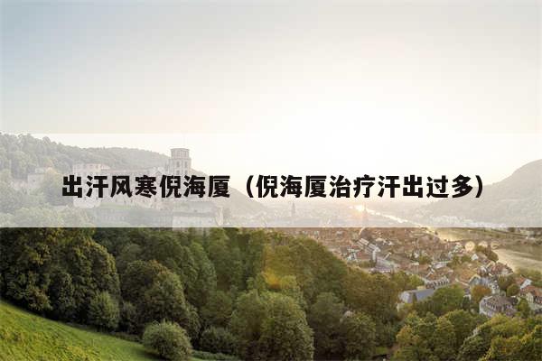 出汗风寒倪海厦(倪海厦治疗汗出过多)