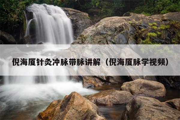 倪海厦针灸冲脉带脉讲解（倪海厦脉学视频）