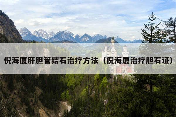 倪海厦肝胆管结石治疗方法(倪海厦治疗胆石证)