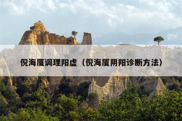 倪海厦调理阳虚（倪海厦阴阳诊断方法）