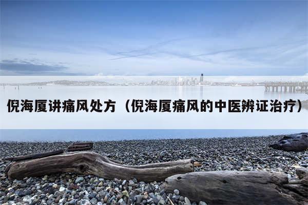 倪海厦讲痛风处方（倪海厦痛风的中医辨证治疗）