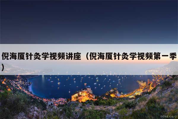 倪海厦针灸学视频讲座(倪海厦针灸学视频第一季)