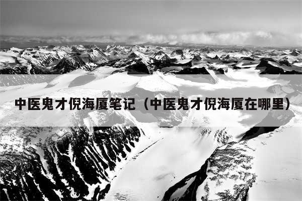 中医鬼才倪海厦笔记（中医鬼才倪海厦在哪里）