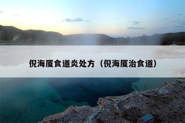 倪海厦食道炎处方(倪海厦治食道)