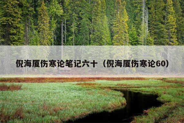 倪海厦伤寒论笔记六十（倪海厦伤寒论60）