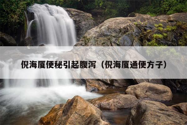 倪海厦便秘引起腹泻（倪海厦通便方子）