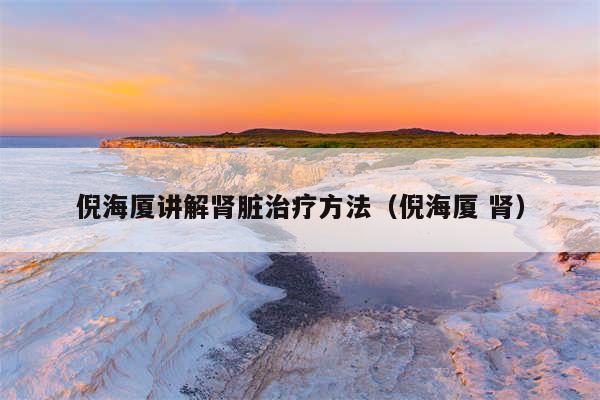 倪海厦讲解肾脏治疗方法（倪海厦 肾）